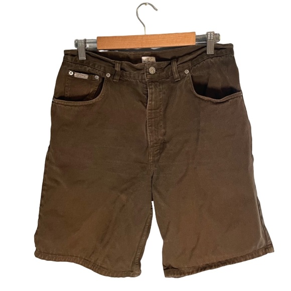 Calvin Klein Jeans Shorts Vintage Y2k Calvin Klein Mens Olive Green